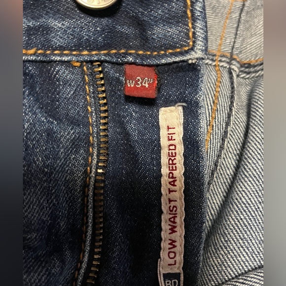 Bare Denim crop jean pant. Waist 34, low waist tapered fit. - Picture 6 of 8